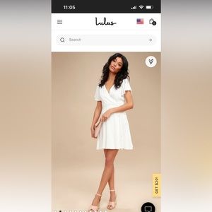 White wrap around dress